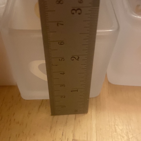 Set of 4-2 new frosted white glass candle holders & 2 new white candles as shown - Picture 6 of 8